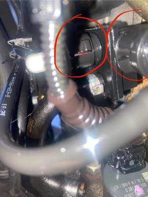 Voilà les deux durites suspicieuses d’ailleurs c’est quoi ce boîtier noir ?
